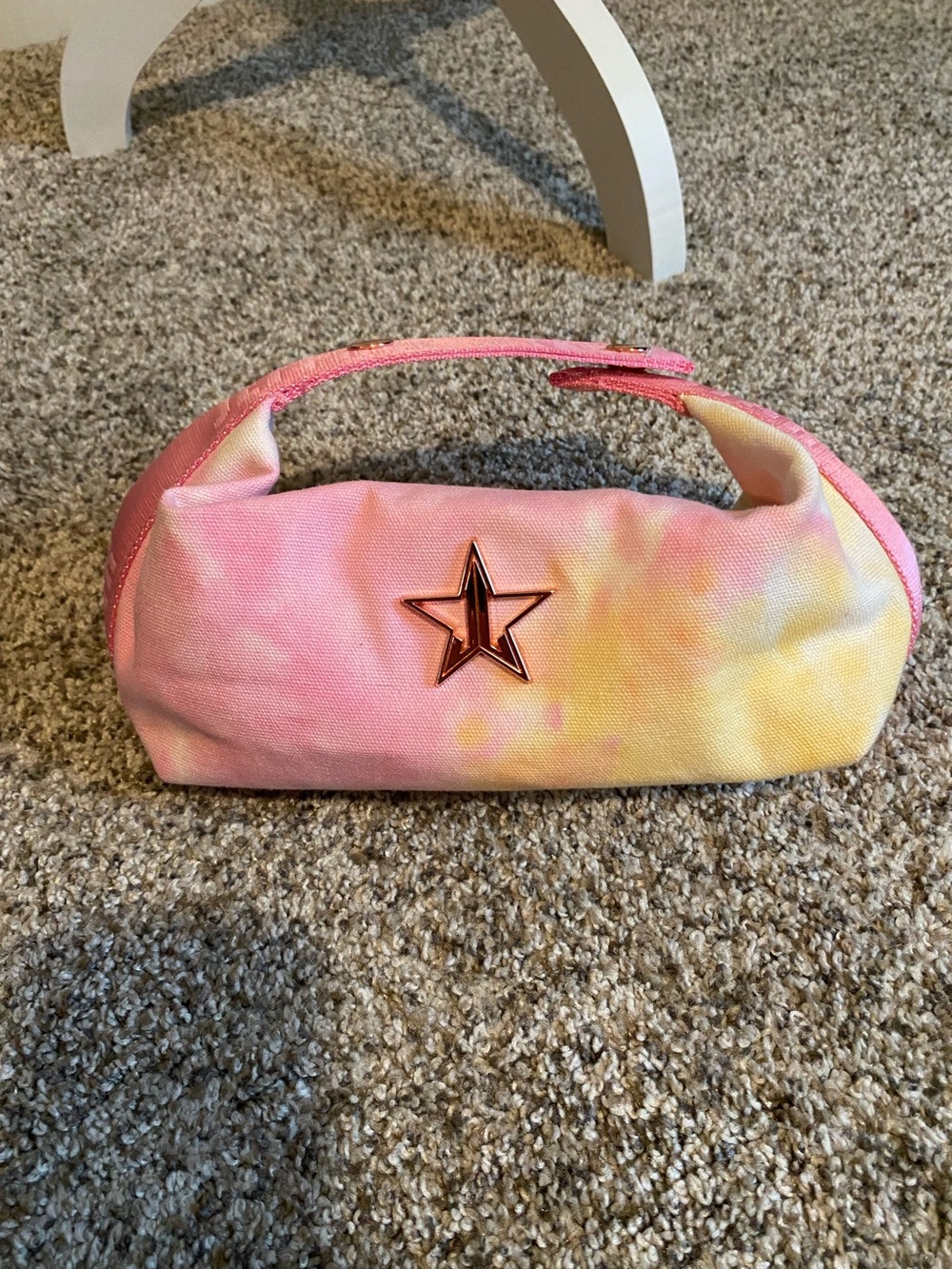 Tye Dye Jeffrey Star Accent Cosmetic Bag with Adjustable Starp